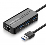 绿联USB3.0千兆网卡+3口集线器